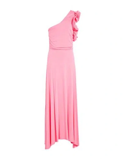 Susy-mix Woman Maxi Dress Magenta Size M Viscose, Elastane In Pink