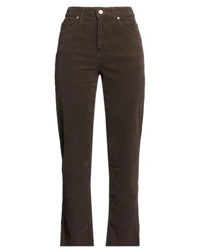 Susy-mix Woman Pants Dark Brown Size 2 Cotton, Elastane