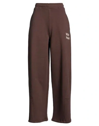 Susy-mix Woman Pants Dark Brown Size Onesize Cotton