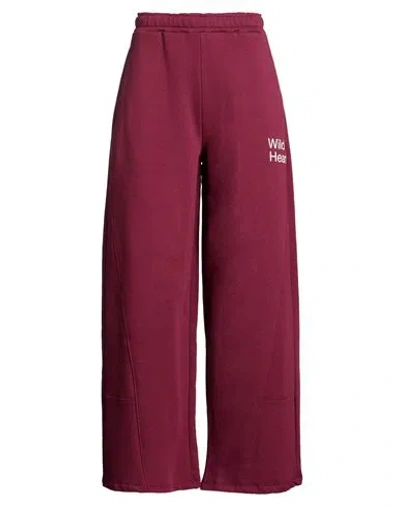 Susy-mix Woman Pants Garnet Size Onesize Cotton In Red