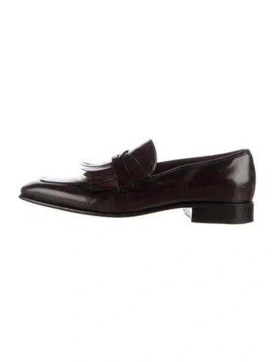 Pre-owned Sutor Mantellassi Leather Monk Straps In Brown