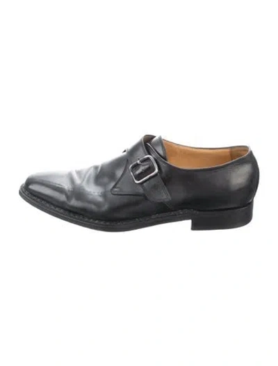 Pre-owned Sutor Mantellassi Leather Monk Straps In Silver