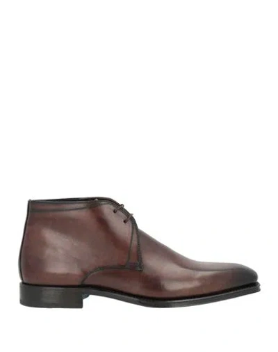 Sutor Mantellassi Man Ankle Boots Dark Brown Size 8.5 Leather