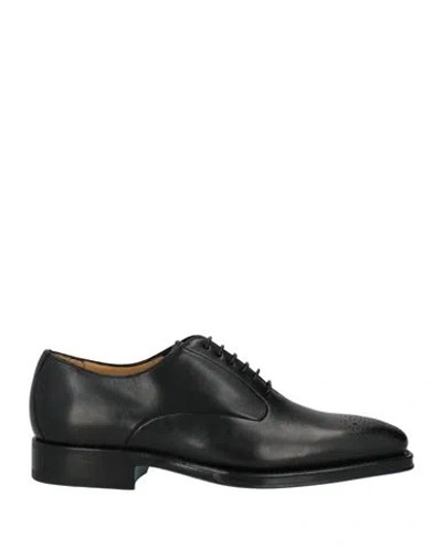 Sutor Mantellassi Man Lace-up Shoes Black Size 6 Leather In Multi