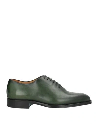 Sutor Mantellassi Man Lace-up Shoes Dark Green Size 7.5 Leather