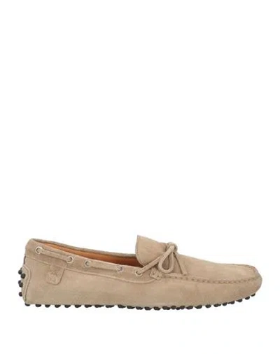 Sutor Mantellassi Man Loafers Khaki Size 6.5 Soft Leather In Beige