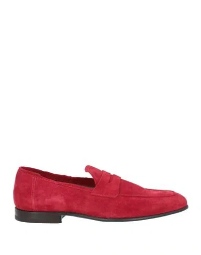 Sutor Mantellassi Man Loafers Red Size 7 Leather