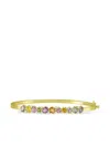 Sutra 18k Yellow Gold Diamond & Mixed Sapphire Bangle In Gold