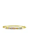 Sutra 18k Yellow Gold Sapphire And Diamond Bangle Bracelet In Gold