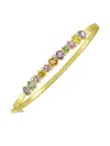 Sutra 18k Yellow Gold Sapphire And Diamond Bangle Bracelet In Gold
