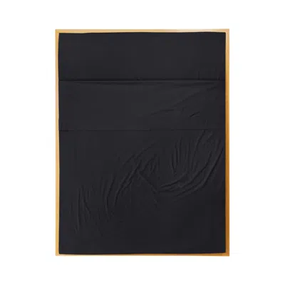 Sutram Black Queen Flat Sheet In Cinder