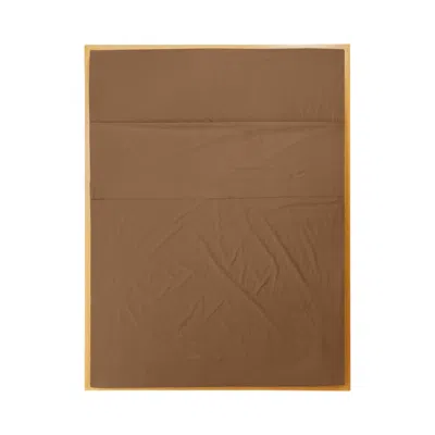Sutram Brown Single Flat Sheet In Carob