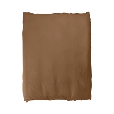 Sutram Brown Single Duvet Cover In Carob