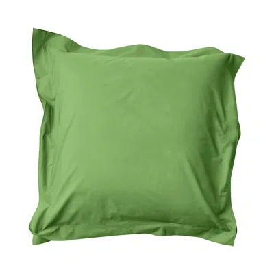 Sutram Green Euro Pillowcase Pair In Apple