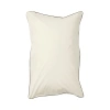 Sutram Neutrals / Black / White Pillowcase Pair In Contrast Edge, Canvas With Cinder In Black/white