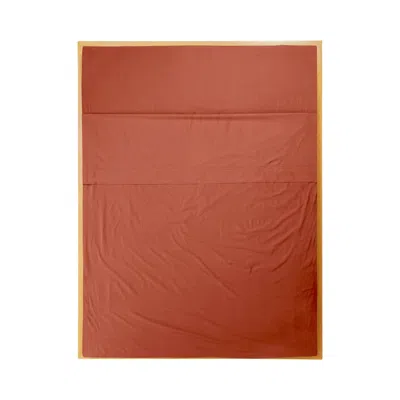 Sutram Queen Flat Sheet In Ochre Red