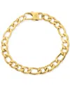 Sutton By Rhona Sutton Men's Gold-tone Stainless Steel Figaro Link Bracelet In Gold