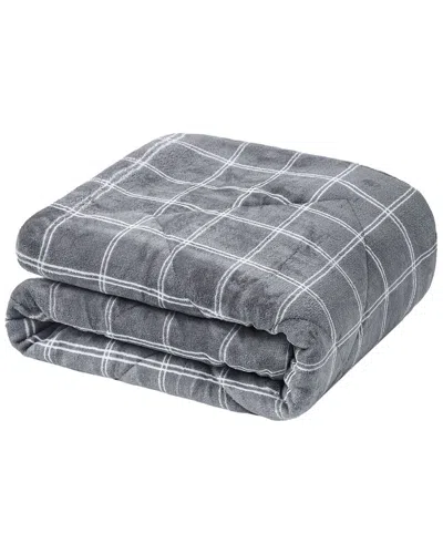 Sutton Home Diamond Quilted Plaid Velvet To Velvet Throw Blanket