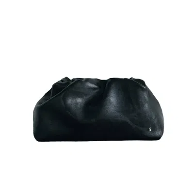 Suud Collection Women's Black Cove Ruched Clutch