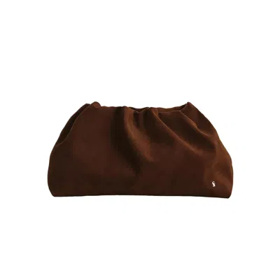 Suud Collection Women's Light Brown Cove Ruched Clutch