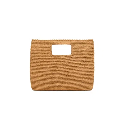 Suud Collection Women's Neutrals Camel Tala Straw Bag In Sand