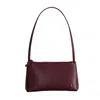 Suud Collection Women's Red Burgundy Ivy Leather Bag In Red