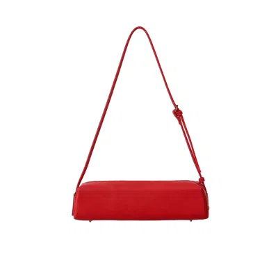 Suud Collection Women's Red Mervie Baguette Bag