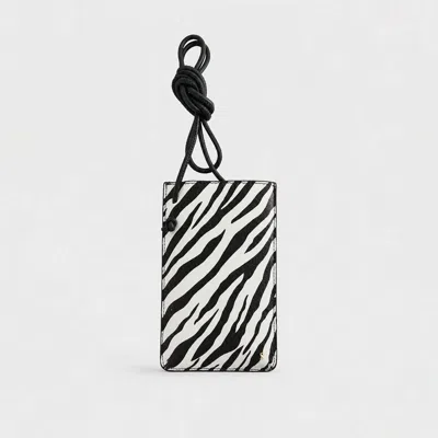 Suud Collection Women's White Zebra Phone Bag