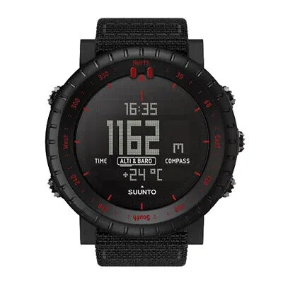 Pre-owned Suunto Core Ss023158000 Watch - Black Red, 3atm, Altimeter, Barometer, Compass