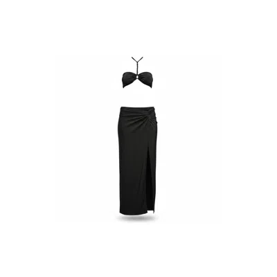 Suyty Women's Neutrals Conjunto Azores In Black