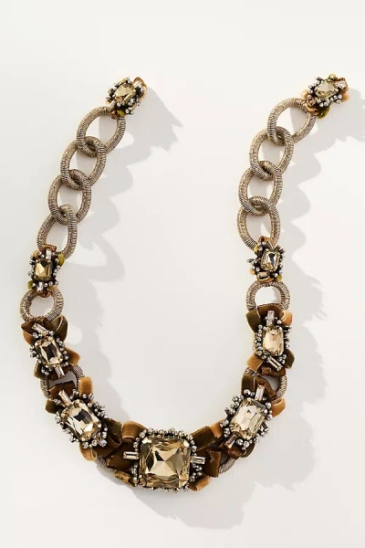 Suzanna Dai Antoinette Statement Necklace In White