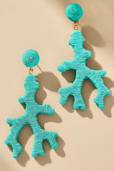 Suzanna Dai Seychelles Silk Coral Drop Earrings