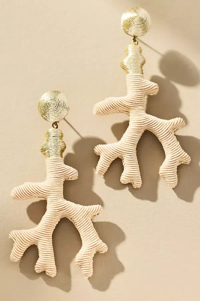 Suzanna Dai Seychelles Silk Coral Drop Earrings