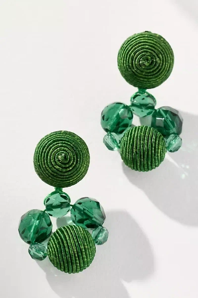 Suzanna Dai Silk Circle Drop Earrings