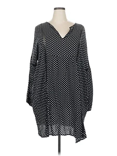 Pre-owned Suzanne Betro 3/4 Sleeve Blouse In Black
