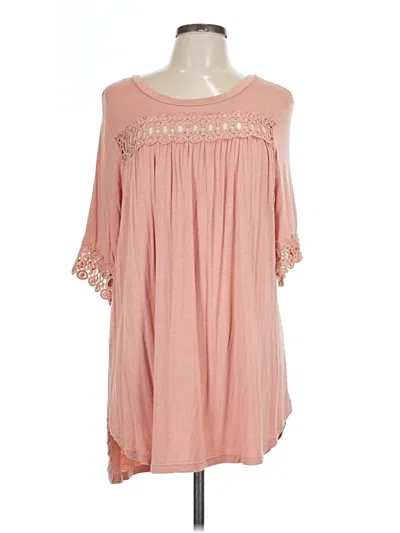 Pre-owned Suzanne Betro 3/4 Sleeve Blouse In Pink