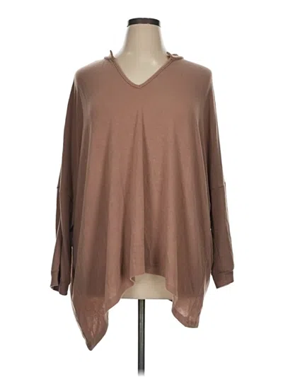 Pre-owned Suzanne Betro 3/4 Sleeve T-shirt In Brown