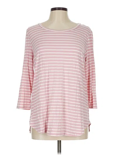 Pre-owned Suzanne Betro 3/4 Sleeve T-shirt In Pink
