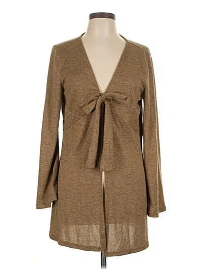 Pre-owned Suzanne Betro Cardigan Sweater In Brown