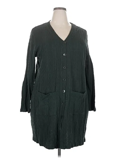 Pre-owned Suzanne Betro Cardigan Sweater In Green