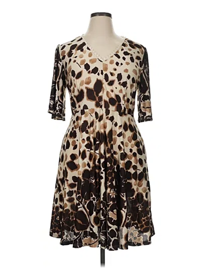 Pre-owned Suzanne Betro Casual Dress In Brown