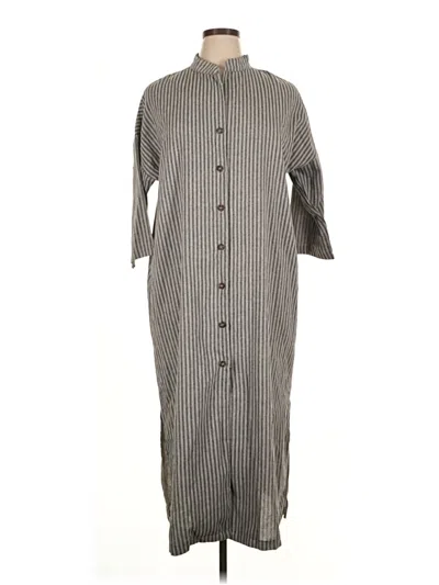 Pre-owned Suzanne Betro Casual Dress In Gray