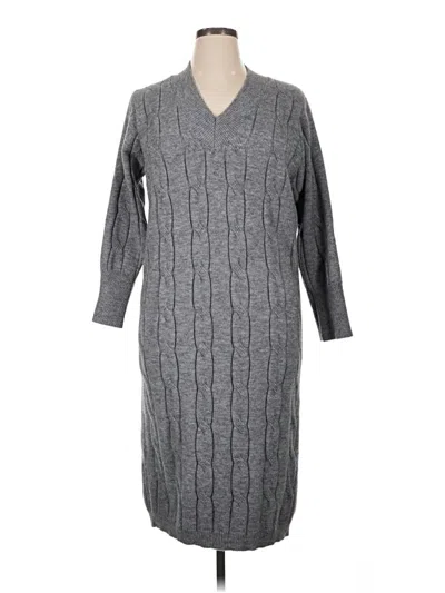 Pre-owned Suzanne Betro Casual Dress In Gray