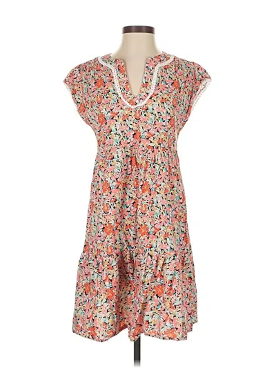 Pre-owned Suzanne Betro Casual Dress In Orange