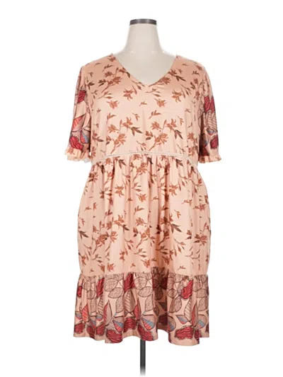 Pre-owned Suzanne Betro Casual Dress In Tan