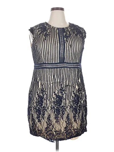 Pre-owned Suzanne Betro Cocktail Dress In Blue