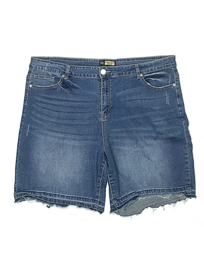 Pre-owned Suzanne Betro Denim Shorts In Blue