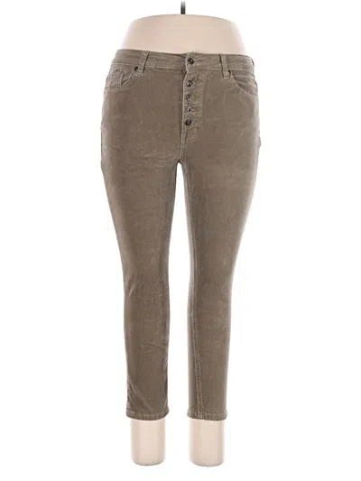 Pre-owned Suzanne Betro Khaki Pant In Brown