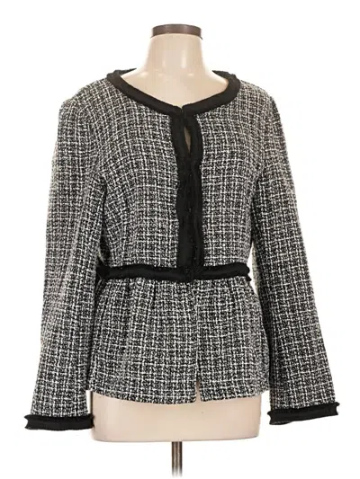 Pre-owned Suzanne Betro Long Sleeve Top Black Square Neckline Tops