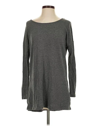 Pre-owned Suzanne Betro Long Sleeve T-shirt In Gray
